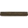 Ekena Millwork Hand Hewn Faux Wood Fireplace Mantel, Premium Umber, 6"H x 6"D x 84"W MANUHH06X06X84ZU